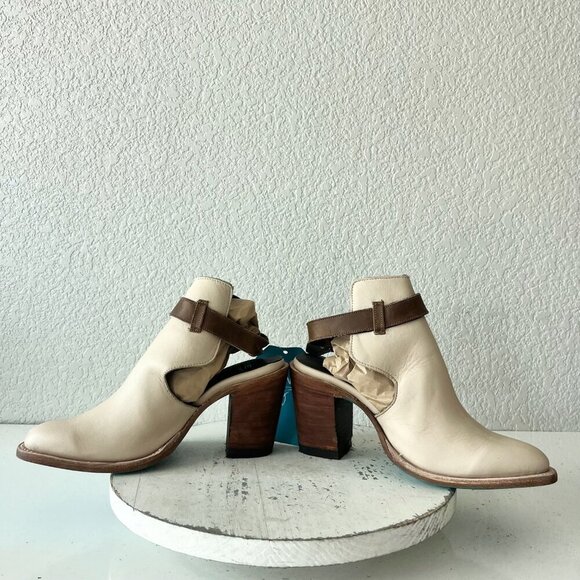 New Lane HIGH NOON Womens Cowboy Booties Sz 7 Putty Western Cowgirl Short Boots - Picture 7 of 11